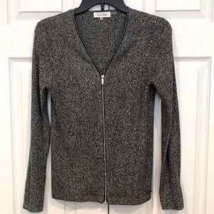 Calvin Klein zipper sweater top